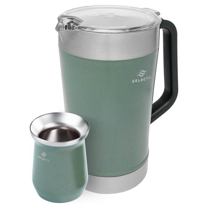 SET JARRA 1.9L + MATE 330ML A.INOX VERDE SELECTA