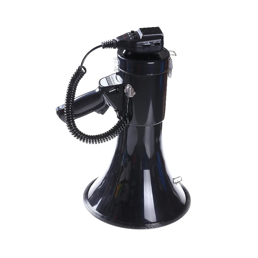 Megáfono Recargable Quanta QTMER250 250W con Grabador y Sirena Negro