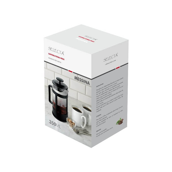 CAFETERA/TETERA EN VIDRIO Y PLASTICO 350ML MESSINA