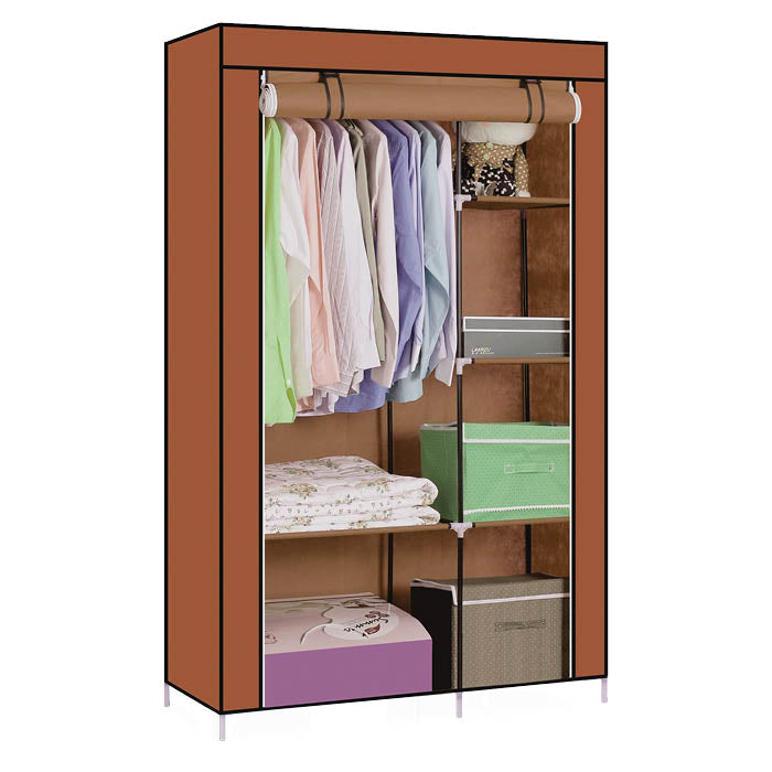 ROPERO DECOTEAM MARRON 105*45*170CMS DDR-005