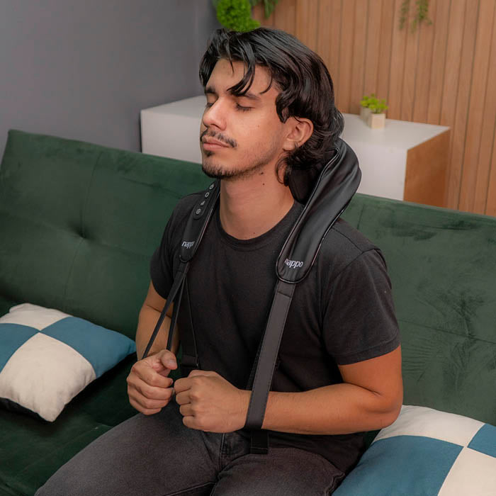 MASAJEADOR DE CUELLO, ESPALDA Y HOMBROS NAPPO NPM-208 NEGRO