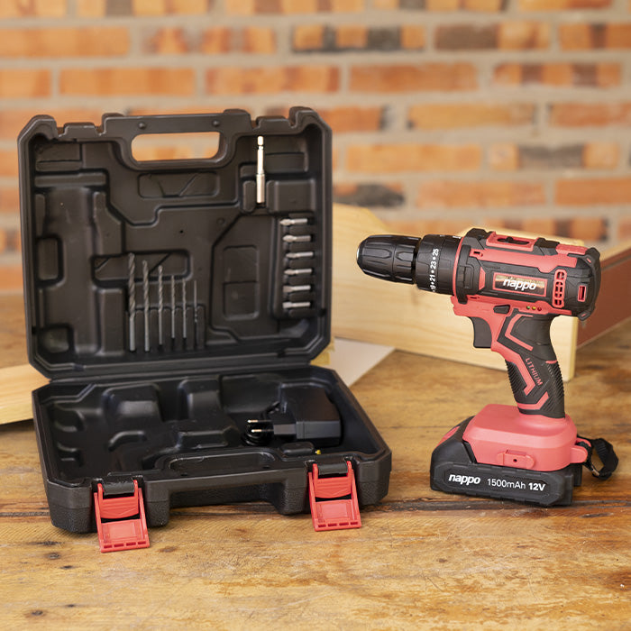 KIT TALADRO INALAMBRICO DE IMPACTO NAPPO 16 PCS NHK-217