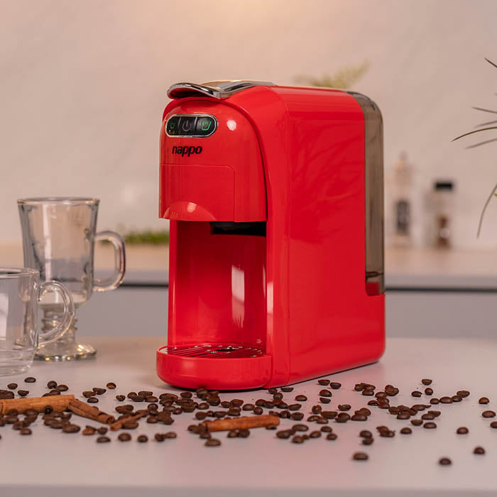 CAFETERA 3 EN 1 MULTICÁPSULAS NAPPO ROJA NEC-215