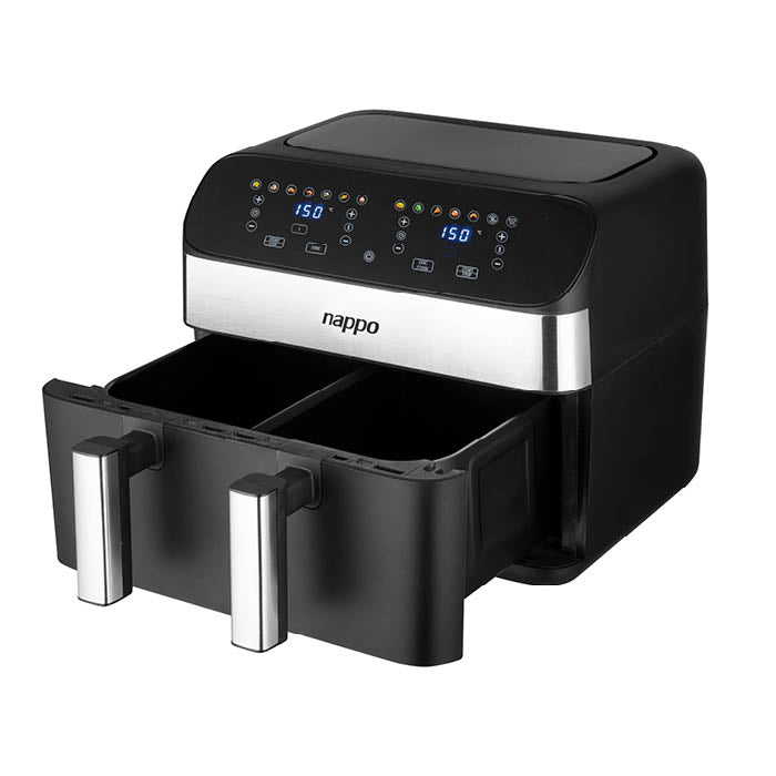 FREIDORA DIGITAL SIN ACEITE NAPPO DOBLE CRISPPRO 9L NEF-238