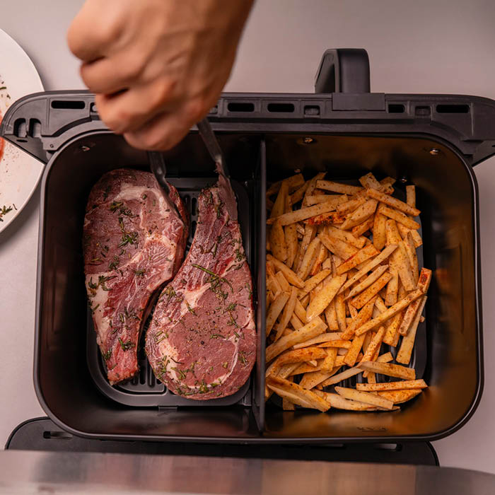 FREIDORA DIGITAL SIN ACEITE NAPPO DOBLE CRISPPRO 9L NEF-238