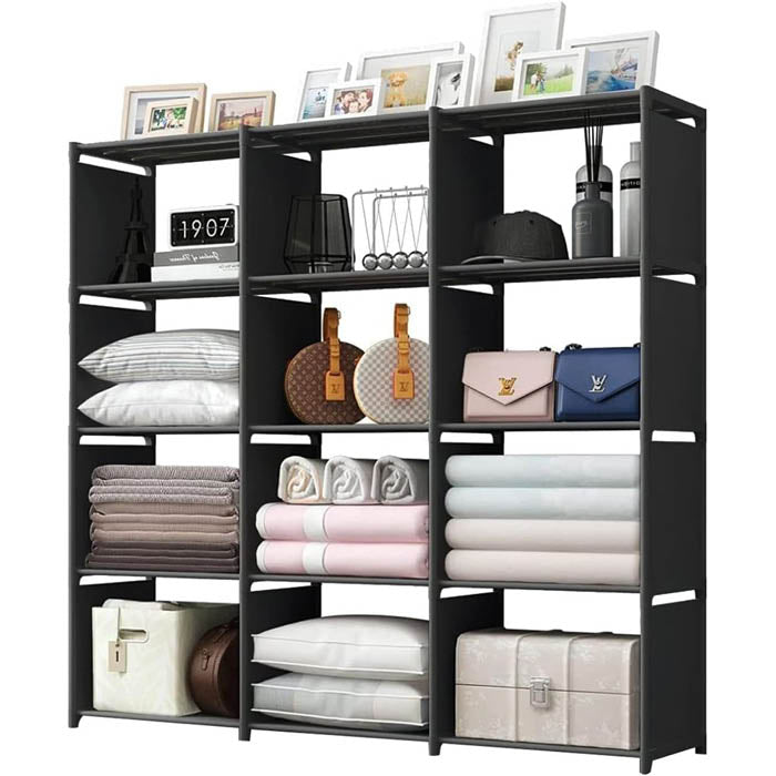 BIBLIOTECA DECOTEAM 12 CUBOS NEGRA DME-041