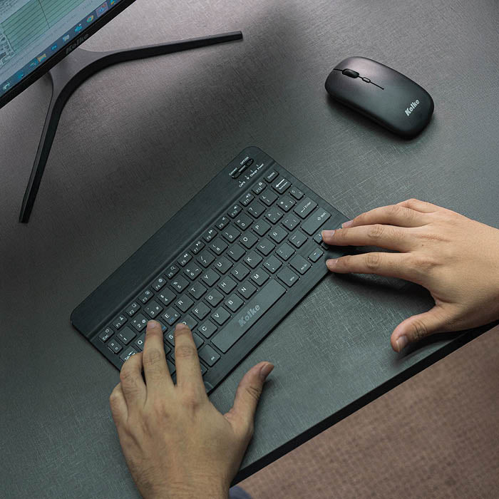KIT DE TECLADO Y MOUSE KOLKE INALAMBRICO BT NEGRO KEK-718