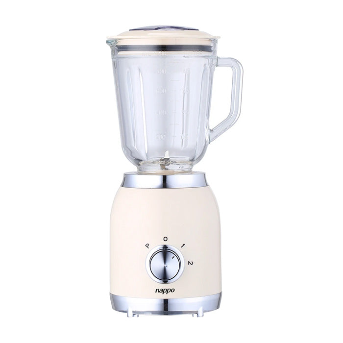 LICUADORA ELECTRICA NAPPO VIDRIO 2 VELOCIDADES + PULSO NEL-315 BEIGE
