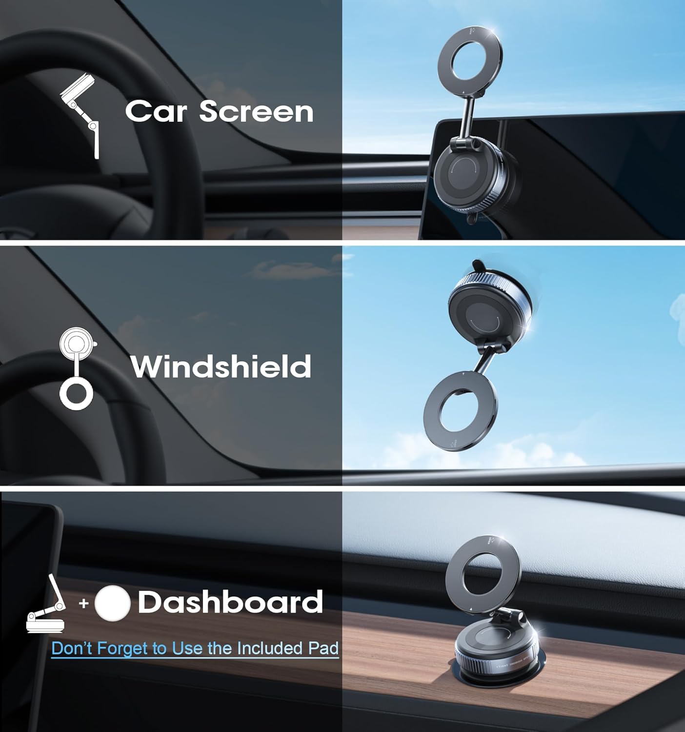 SOPORTE DE TELEFONO KOLKE KVS-781 NEGRO