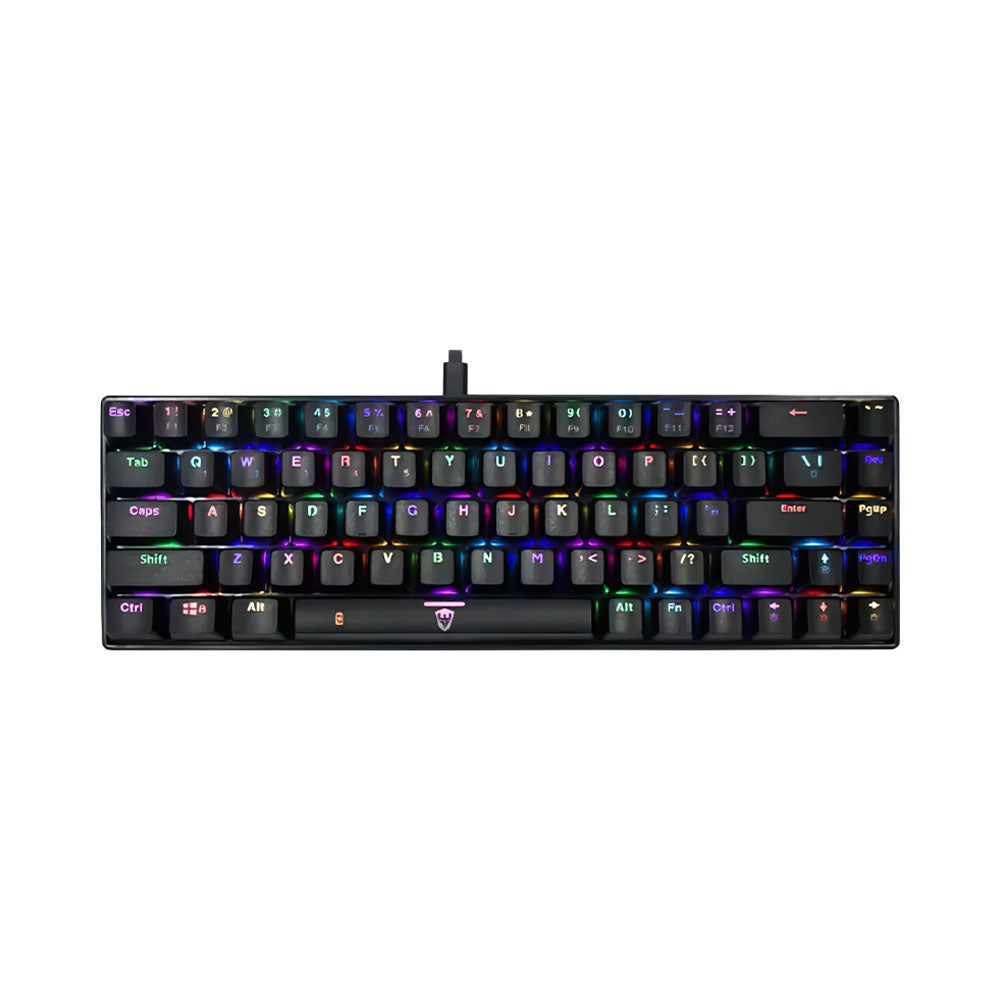Mini Teclado Gamer Mecánico GK-55 RGB 68 Teclas