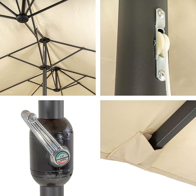 SOMBRILLA RECTANGULAR P/ JARDIN EXTRA GRANDE