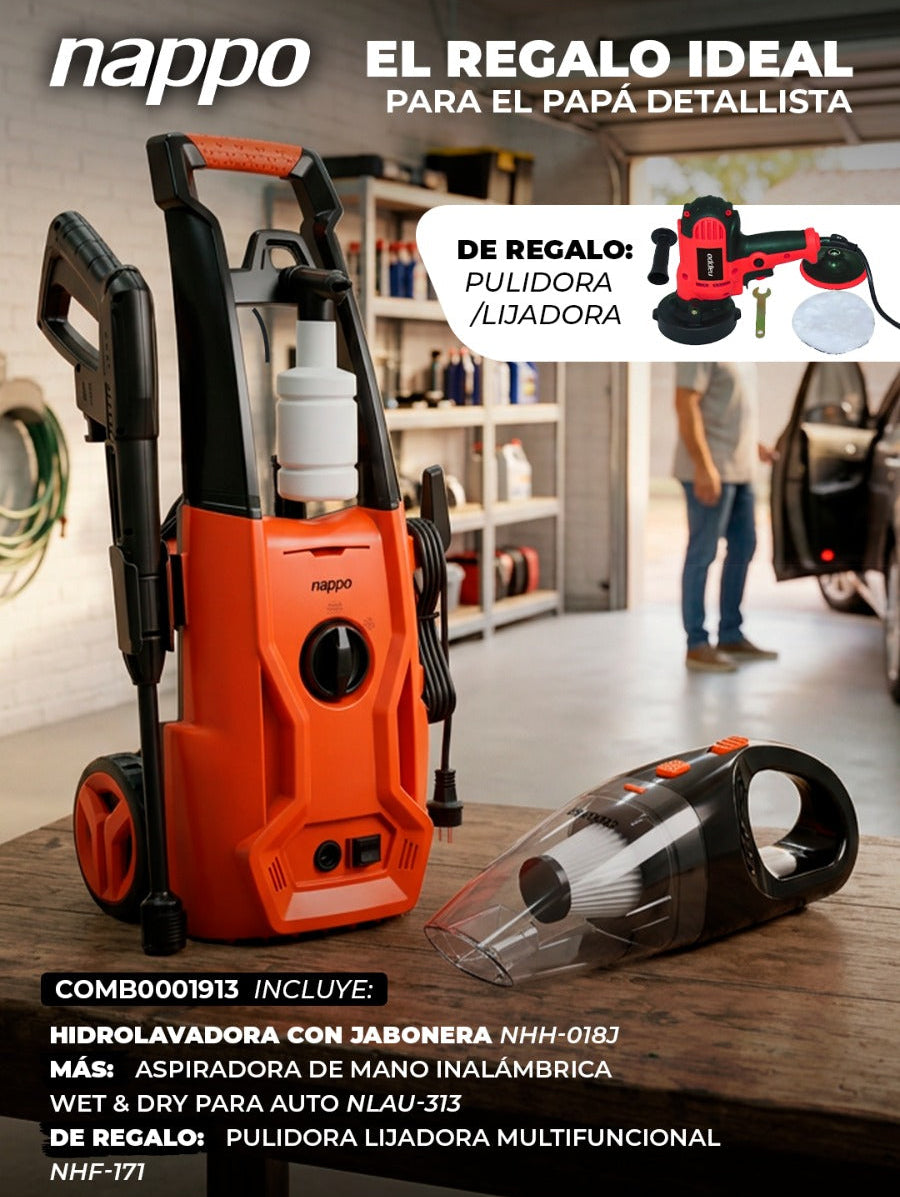 Combo Día del Padre — Hidrolavadora + Aspiradora + Pulidora