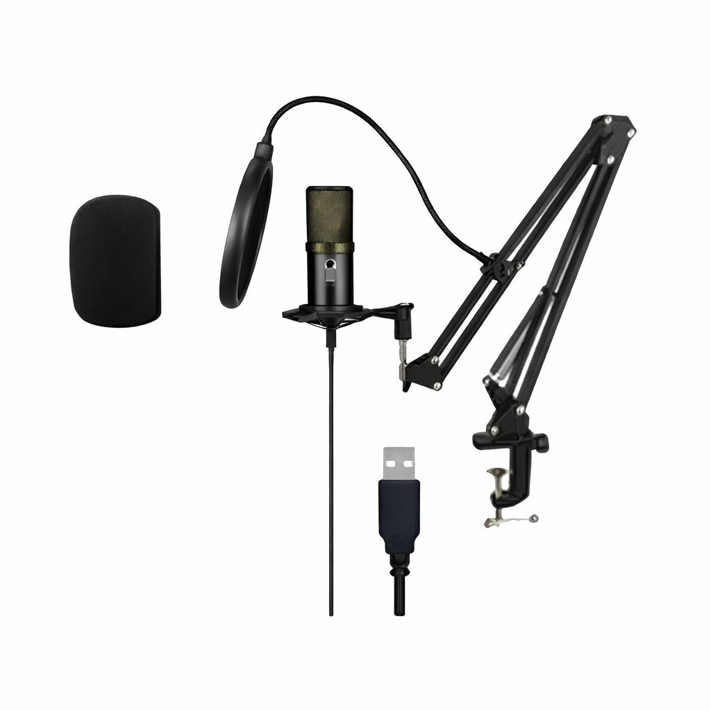 Micrófono Profesional USB A-MK35 para Streaming y Grabación