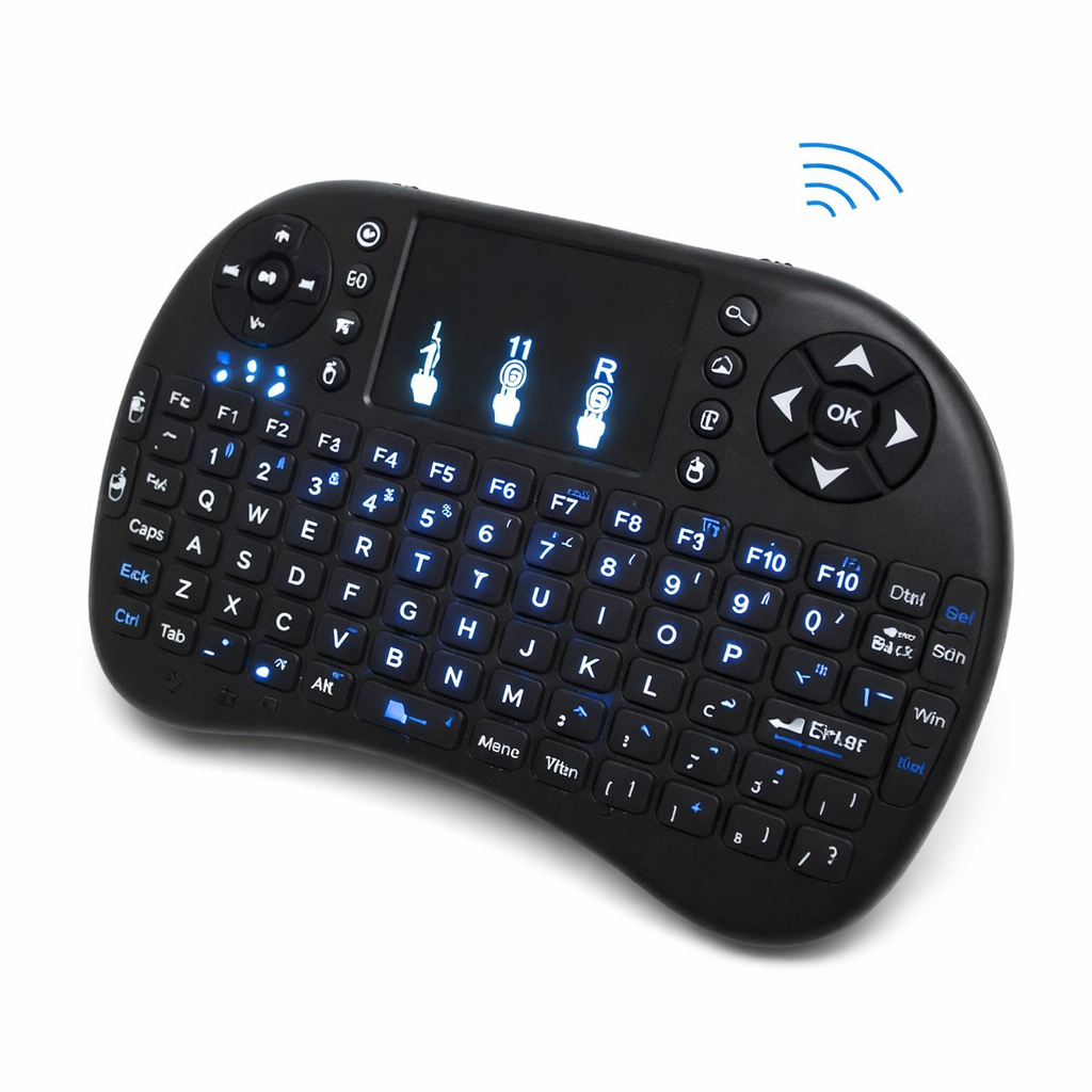 Teclado Smart TV AIR Mouse SATE AK-723G Inalámbrico 2.4GHz