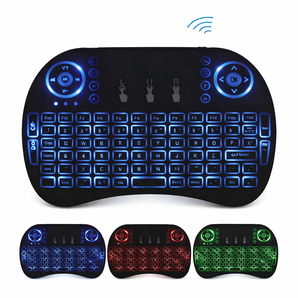 Teclado Smart TV AIR Mouse SATE AK-724G Inalámbrico 2.4GHz