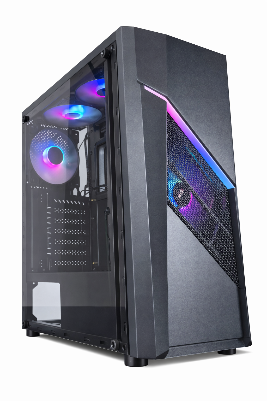 Gabinete Gamer ATX 1401K con 4 Coolers RGB