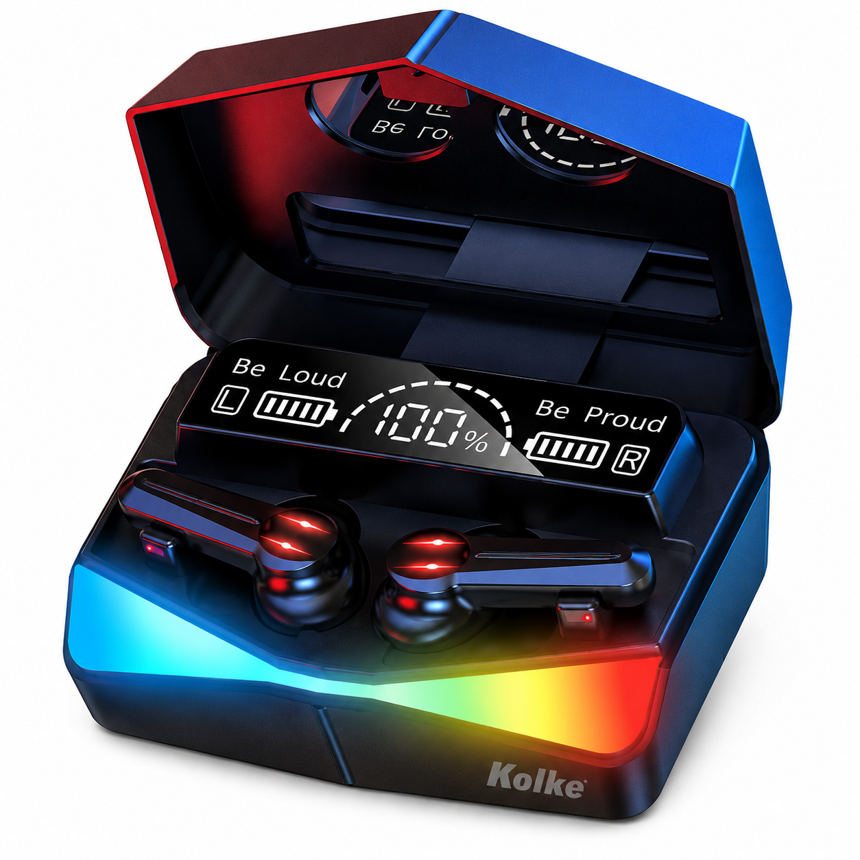Auricular TWS Kolke Nova KAB-676 Negro con Display Digital y Modo Gaming