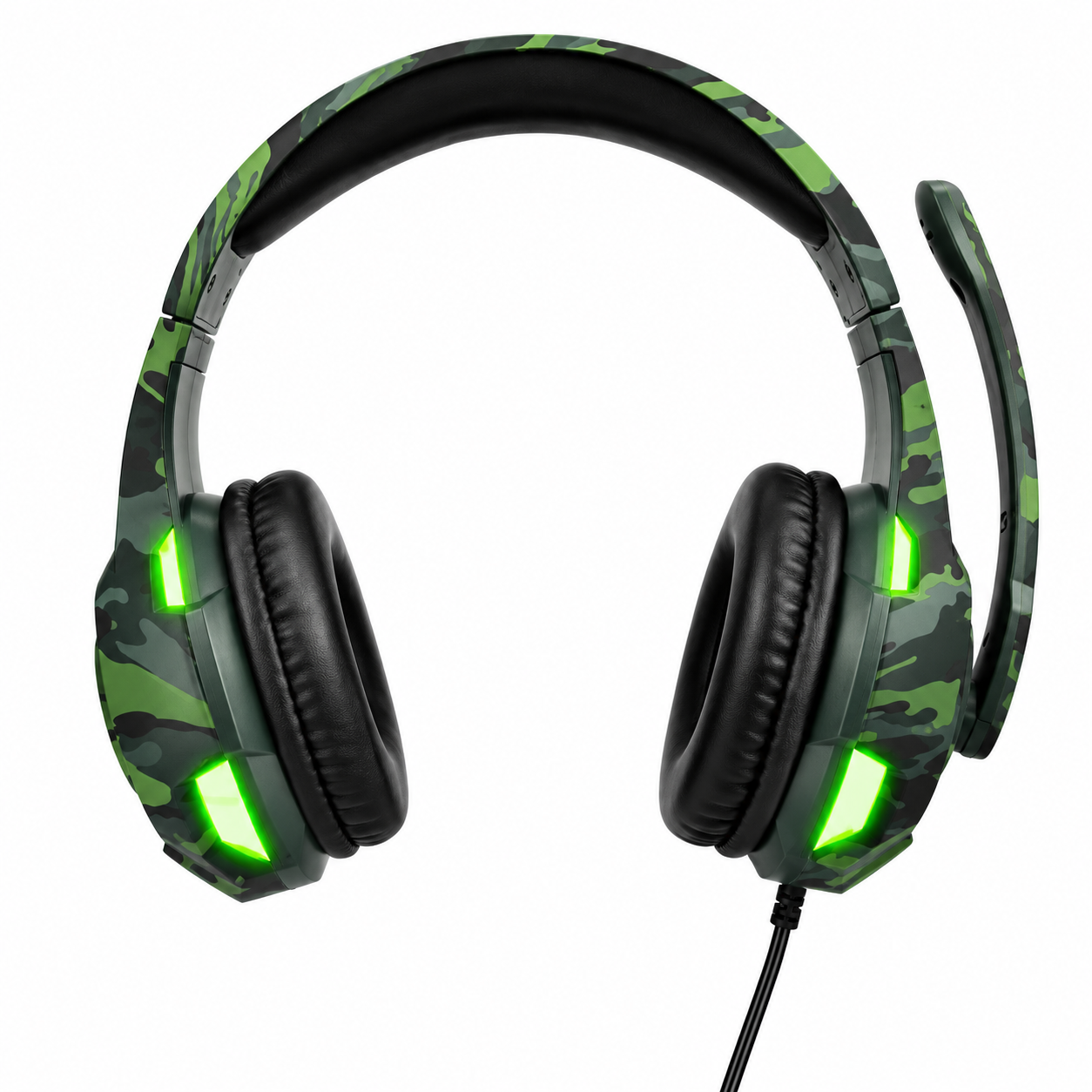 Auricular Gamer Kolke Trooper KGA-487 Luz Verde con Micrófono