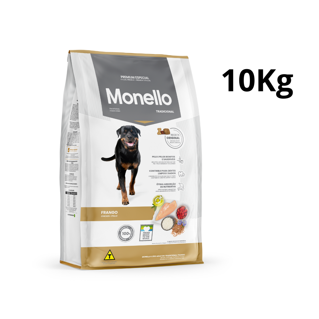 Monello Perros Adultos Tradicional – Pollo & Cereales | Bolsa 10 kg |