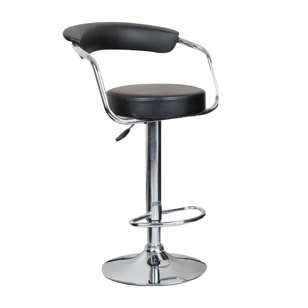 BUTACA DE BARRA CON RESPALDO LEVEL NEGRA