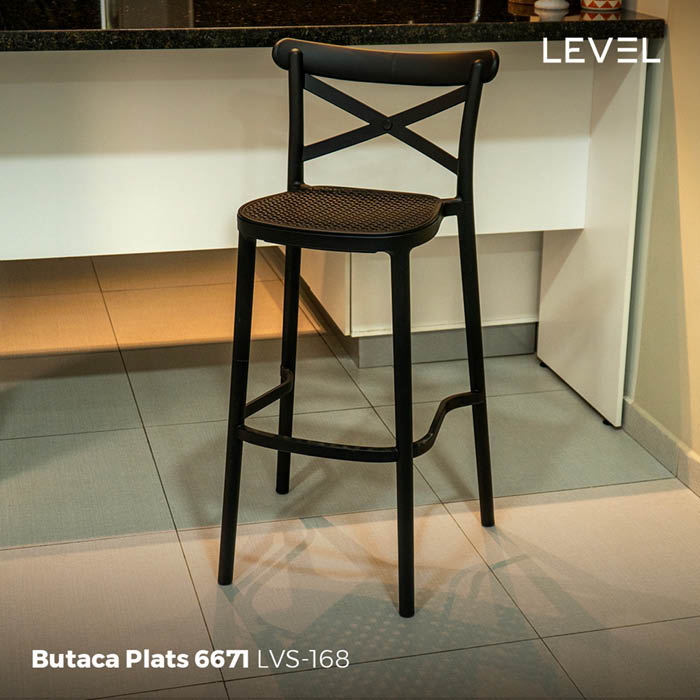 BUTACA LEVEL PLATS NEGRA 6671