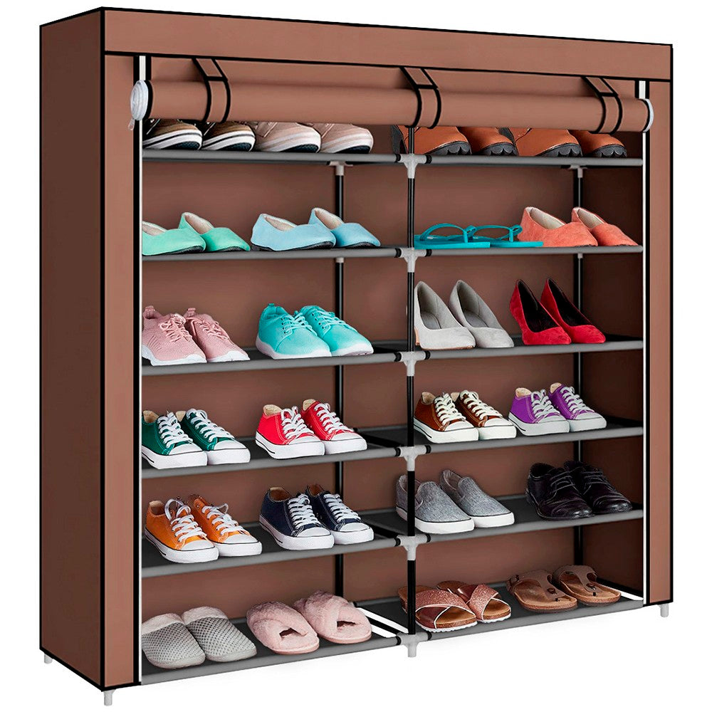 Zapatera de Tela Doble T-2712 Marron Decoteam