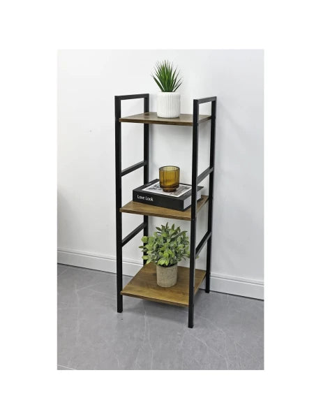ESTANTERIA 3 NIVELES 29.5X24X80CM MADERA Y METAL