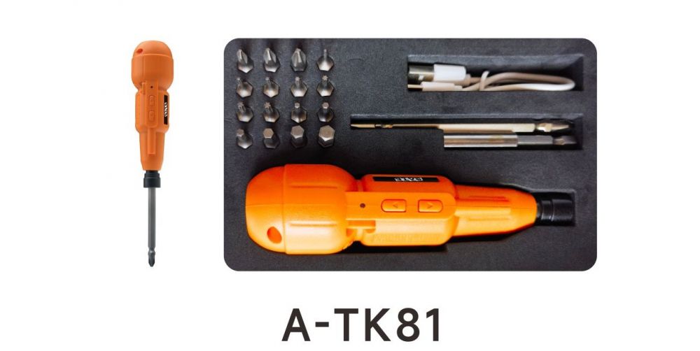 Destornillador eléctrico a batería SATE A-KT81 con kit de 18 accesorios y luz LED