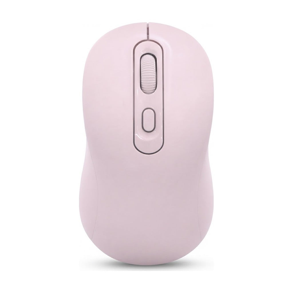 Mouse Inalámbrico Bluetooth y 2.4 GHz Recargable - Rosa, vista de producto sobre fondo blanco