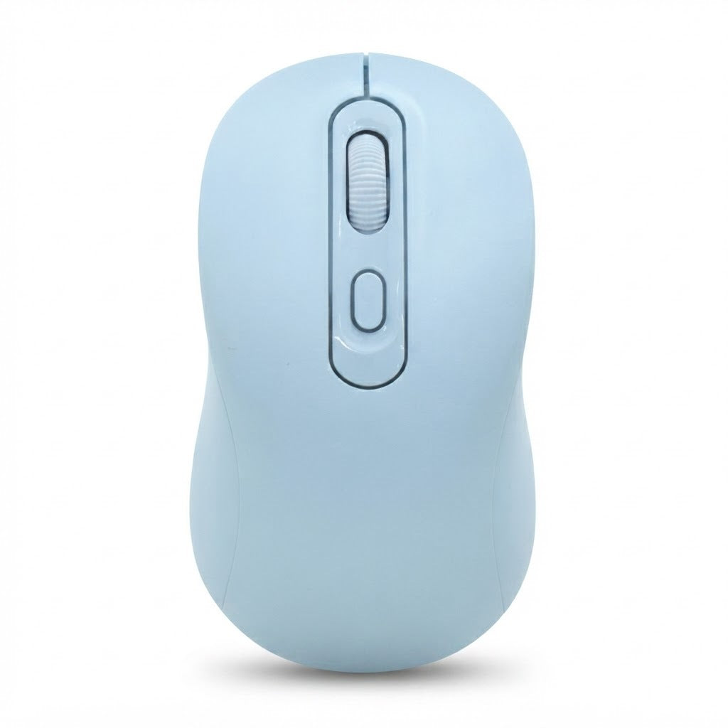 Mouse Inalámbrico Bluetooth y 2.4 GHz Recargable - Azul, vista de producto sobre fondo blanco