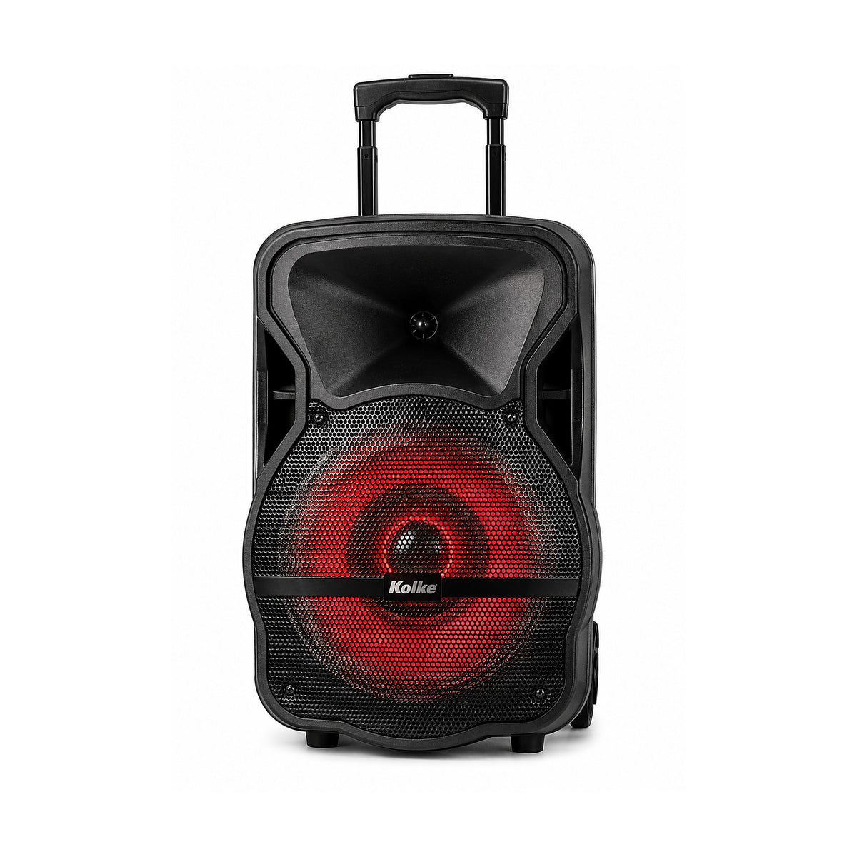 Parlante Kolke Fiesta KPB-370 12" 220W con Micrófono Inalámbrico de KOLKE, producto centrado sobre fondo blanco