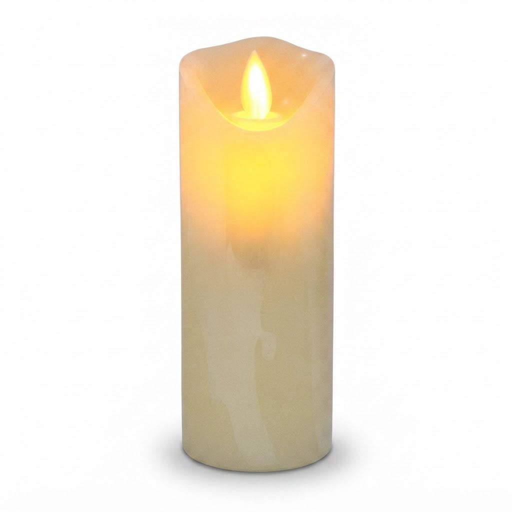 Vela LED Decorativa A- de 15 cm con Efecto Parpadeo, vista de producto sobre fondo blanco
