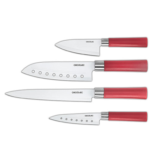 Set 4 Cuchillos Santoku Con Recubrimiento Cerámico