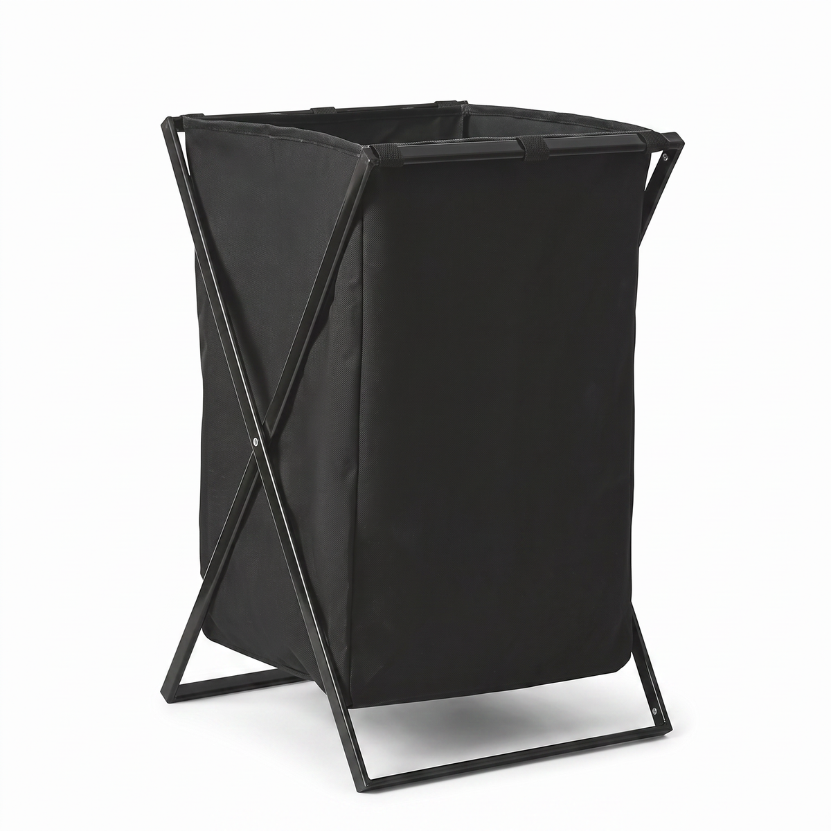 Cesto de Ropa Plegable SATE 004-75811 Negro 1 Compartimento con Asas