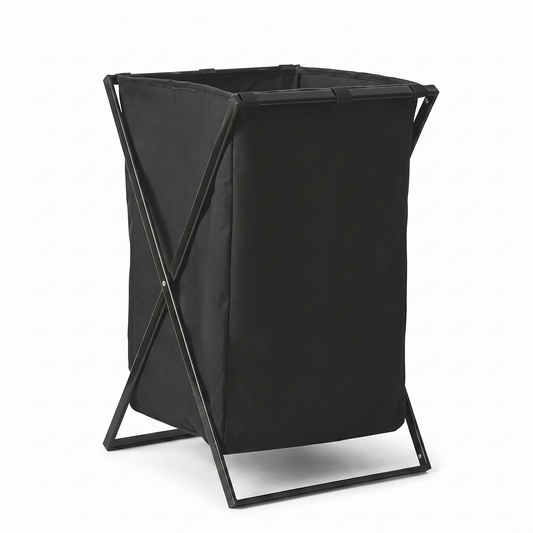 Cesto de Ropa Plegable SATE 004-75811 Negro 1 Compartimento con Asas