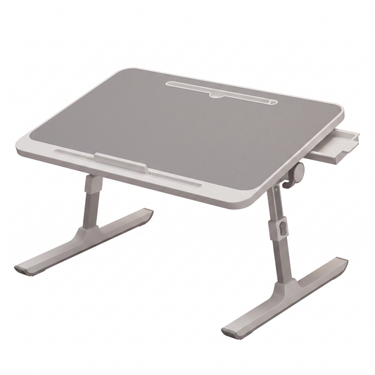 Mesa para Notebook Plegable SATE 007-4171 Blanca Regulable 26,5-39 cm