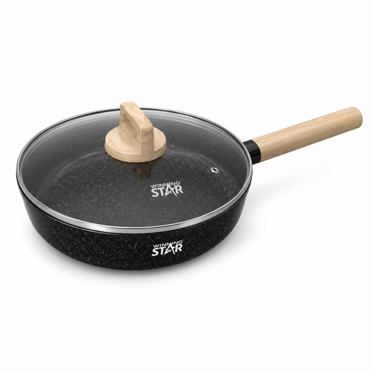 Sartén Antiadherente Winning Star ST-5202-28 con Tapa de Vidrio 28 cm