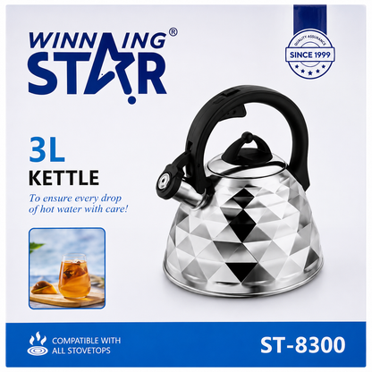 Hervidor de Agua Winning Star ST-8300 3 Litros Acero Inoxidable