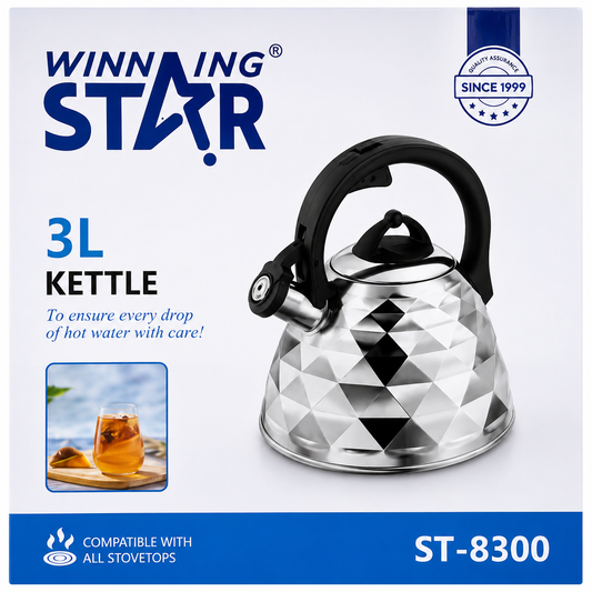 Hervidor de Agua Winning Star ST-8300 3 Litros Acero Inoxidable