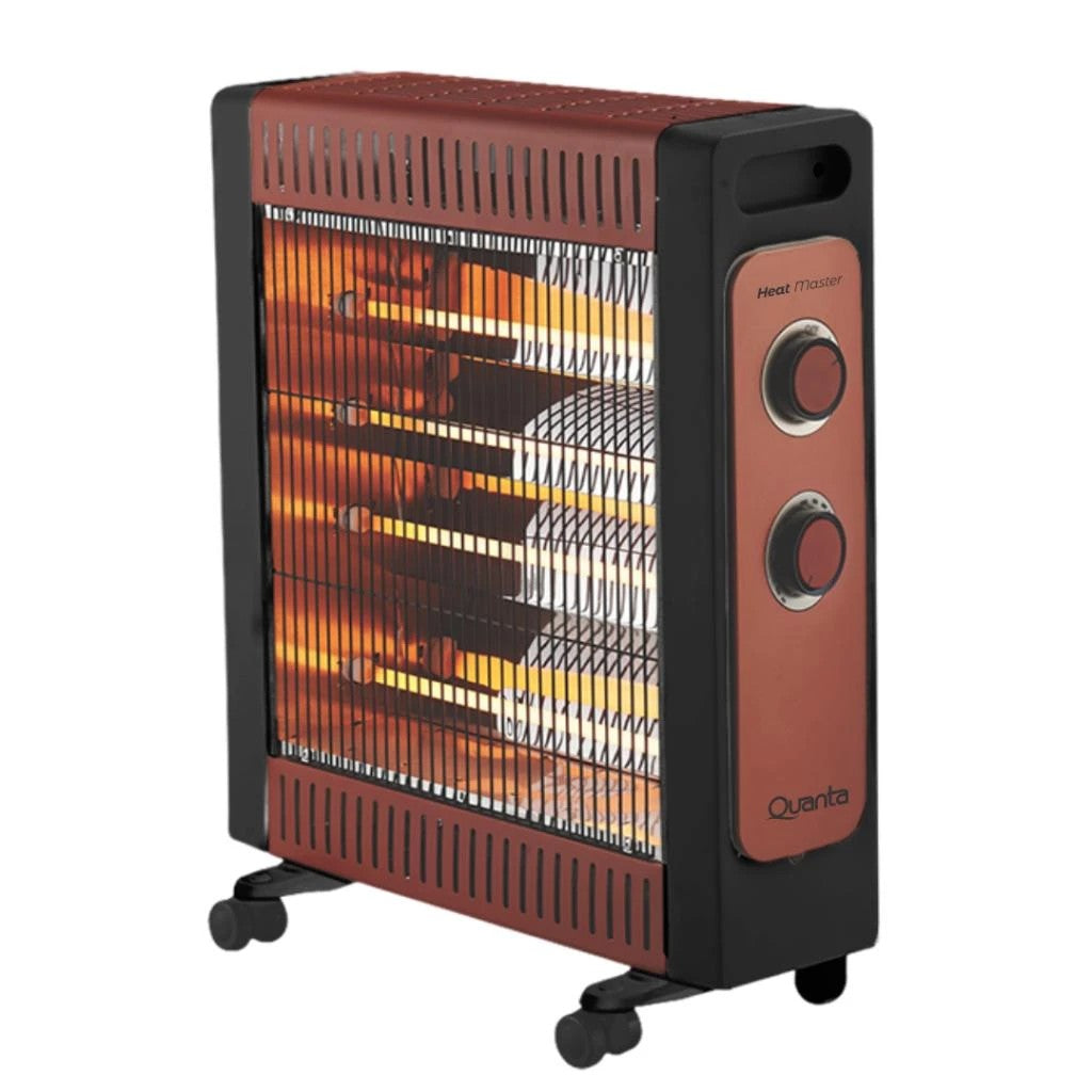 Estufa Eléctrica de Cuarzo Quanta QTEEC220 Heat Master 2200W 220V Roja