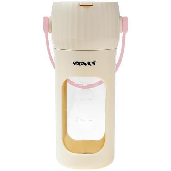 Licuadora Portátil Recargable USB SATE A-P276 color Rosado de 380 ml