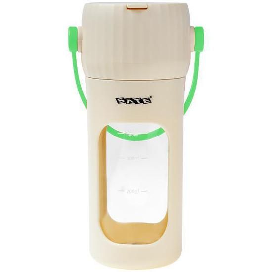 Licuadora Portátil Recargable USB SATE A-P277 color Verde de 380 ml
