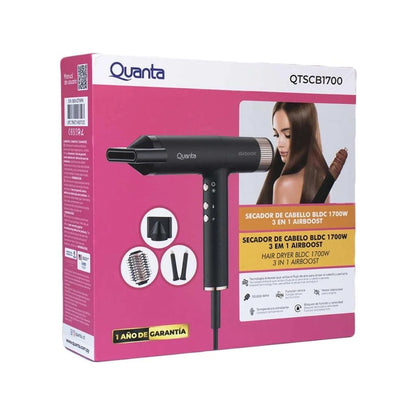 Secador de Cabello Quanta QTSCB1700 AirBoost 3 en 1 BLDC 1700W 220V