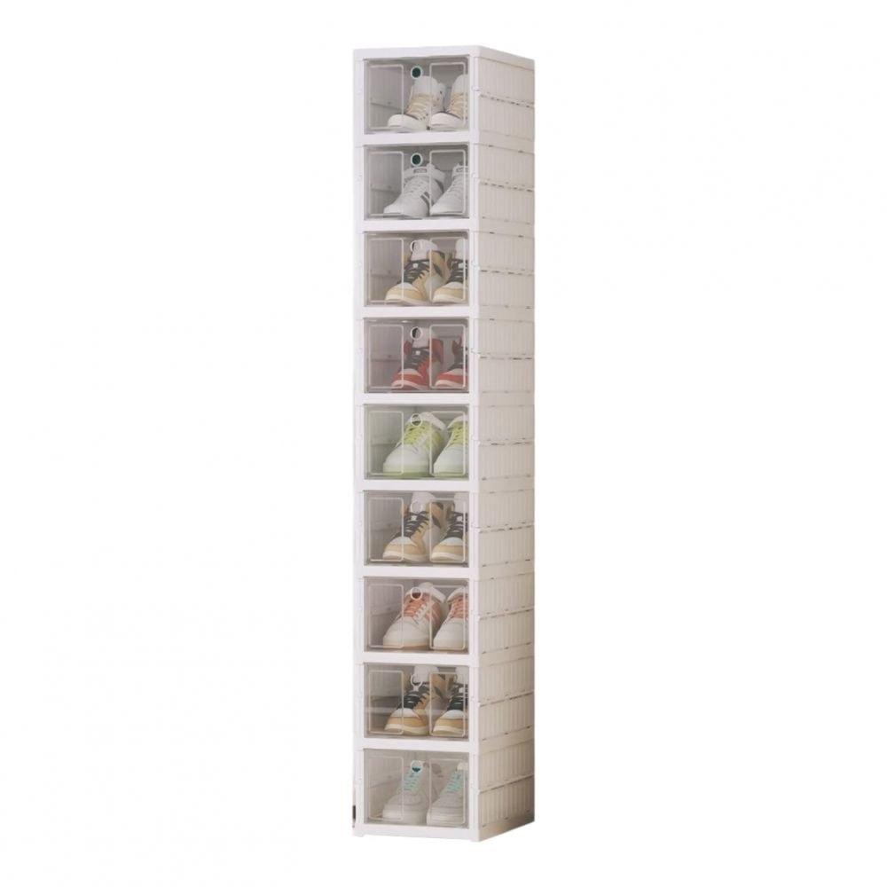 Zapatero Plegable SATE N-103PP9 9 Niveles Puerta Transparente