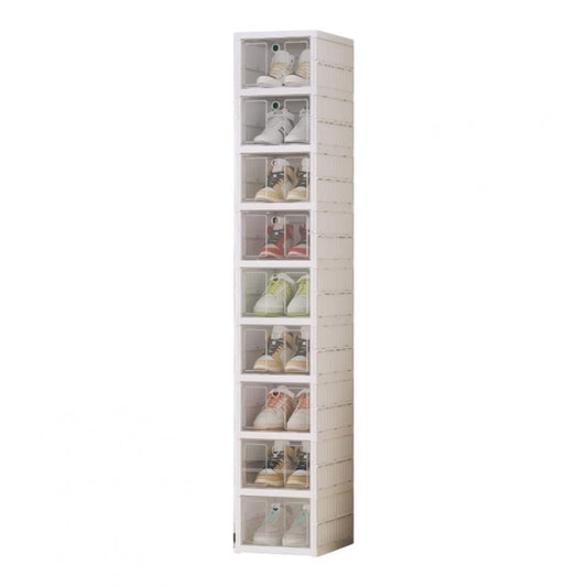 Zapatero Plegable SATE N-103PP9 9 Niveles Puerta Transparente