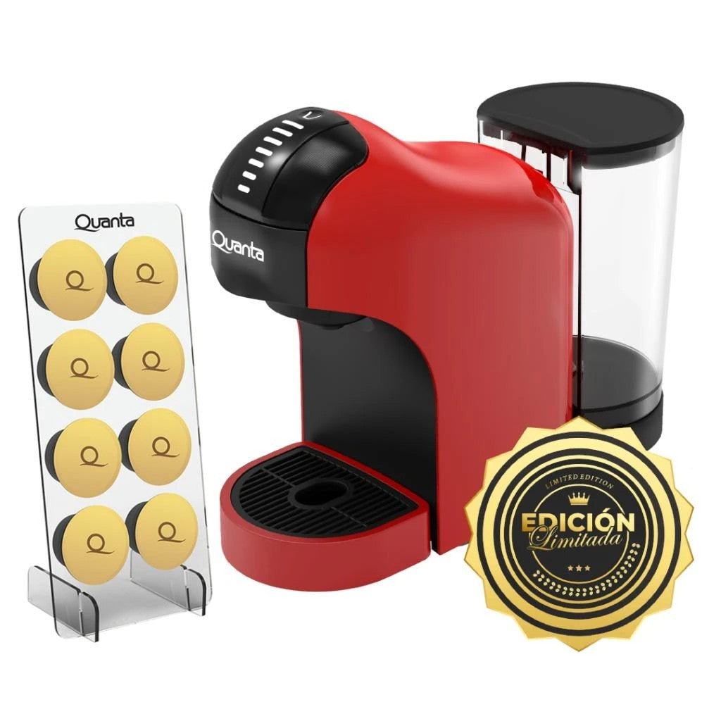 Cafetera Multicápsulas Quanta QTCMC50 Edición Limitada Roja 220V