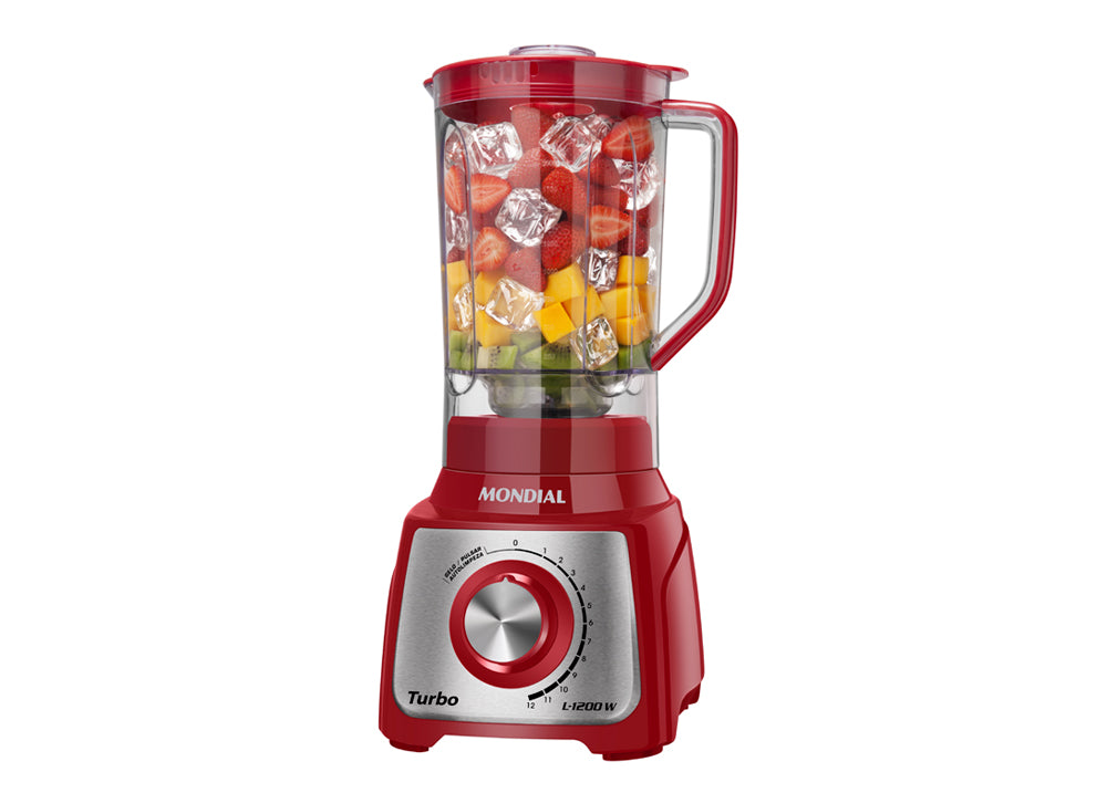LICUADORA TURBO INOX RED 12 VELOCIDADES - 3,0L - 1200W L-1200 RI