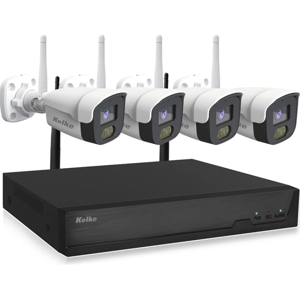 KIT NVR KOLKE KUK-601X 8CH 4PCS 2MP HD FULL COLOR