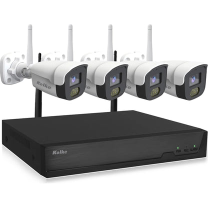 KIT NVR KOLKE KUK-601X 8CH 4PCS 2MP HD FULL COLOR