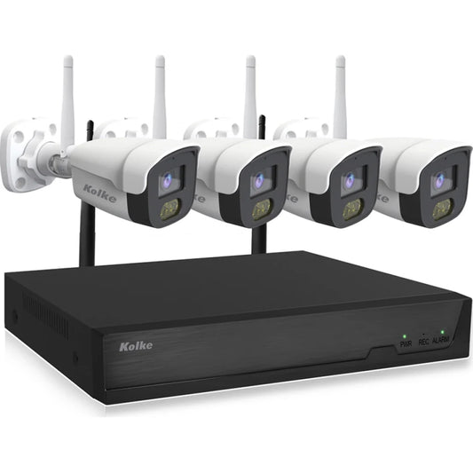 KIT NVR KOLKE KUK-601X 8CH 4PCS 2MP HD FULL COLOR